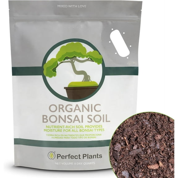 Bonsai Soil by Perfect Plants - 8qts. | Premium All-Purpose Mix | Perfect for All Bonsai Tree Varieties