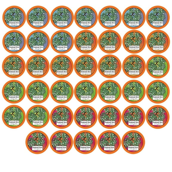 Bonsai Tea Co. Assorted Tea Variety Pack Earl Grey, English Breakfast, Green, & Chai Tea Pods, 40 Ct