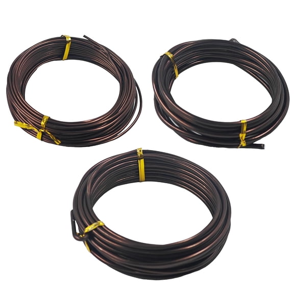 Bonsai Training Wire Kit 3 Sizes, 2.5mm/3.0mm/4.0mm Anodized Aluminum Wire, Antique Bronze Set for Trees Shaping and Training(100g Each Size)