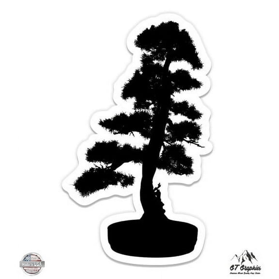 Bonsai Tree - 3" Vinyl Sticker - For Car Laptop I-Pad Phone Helmet Hard Hat - Waterproof Decal