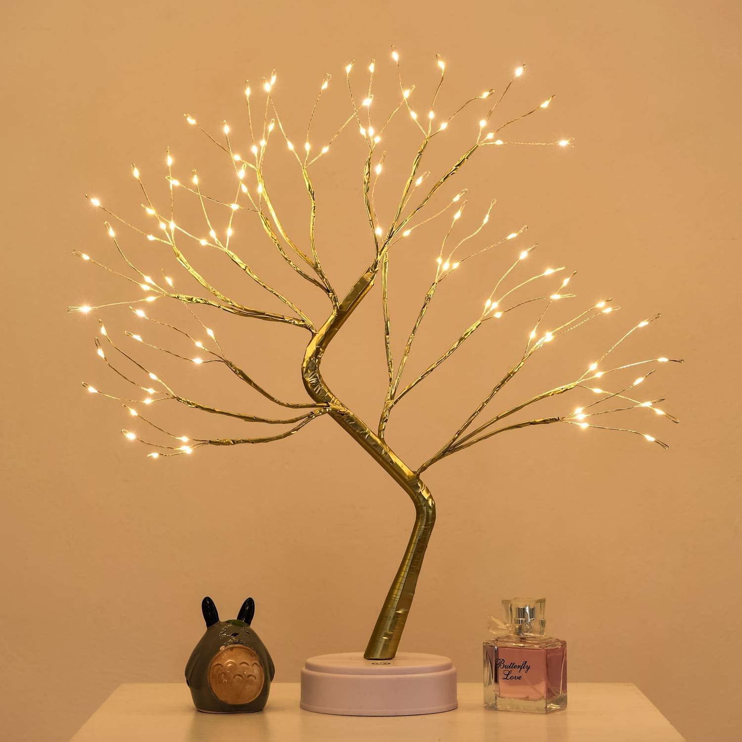 Nakolulu Bonsai Tree Light for Room Decor,108 Led Fairy Light Spirit Tree,  20 Firefly Tree Lamp Battery and USB Operated, Lighted Tree for Gift