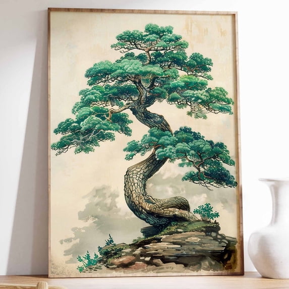 Bonsai Tree Poster Japanese Bonsai Print Japanese Floral Print ...