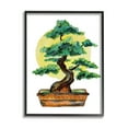 thumbnail image 1 of Bonsai Tree Sun Shape Botanical & Floral Graphic Art Black Framed Art Print Wall Art, 1 of 7