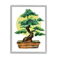 thumbnail image 1 of Bonsai Tree Sun Shape Botanical & Floral Graphic Art Gray Framed Art Print Wall Art, 1 of 7