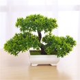 thumbnail image 1 of Bonsai Tree in Square Pot,Artificial Plant Decoration for Office/Home 18cm/7in, 1 of 7