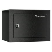 Bonsaii 0.22 Cubic Feet Safe Small Home Money Safe Box with Key Lock