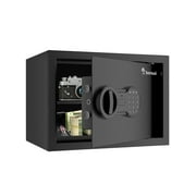 Bonsaii 0.6 Cubic Feet Safe Box with Electronic Digital Keypad for Home Office Hotel, Steel Lock Box with Removable Shelf for Cash Jewelry Documents