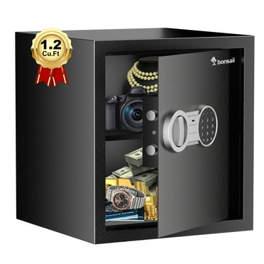 Bonsaii 1.2 Cubic Feet Safe Box Electronic Security Document Safe with Digital Keypad Lock for Home Office Hotel