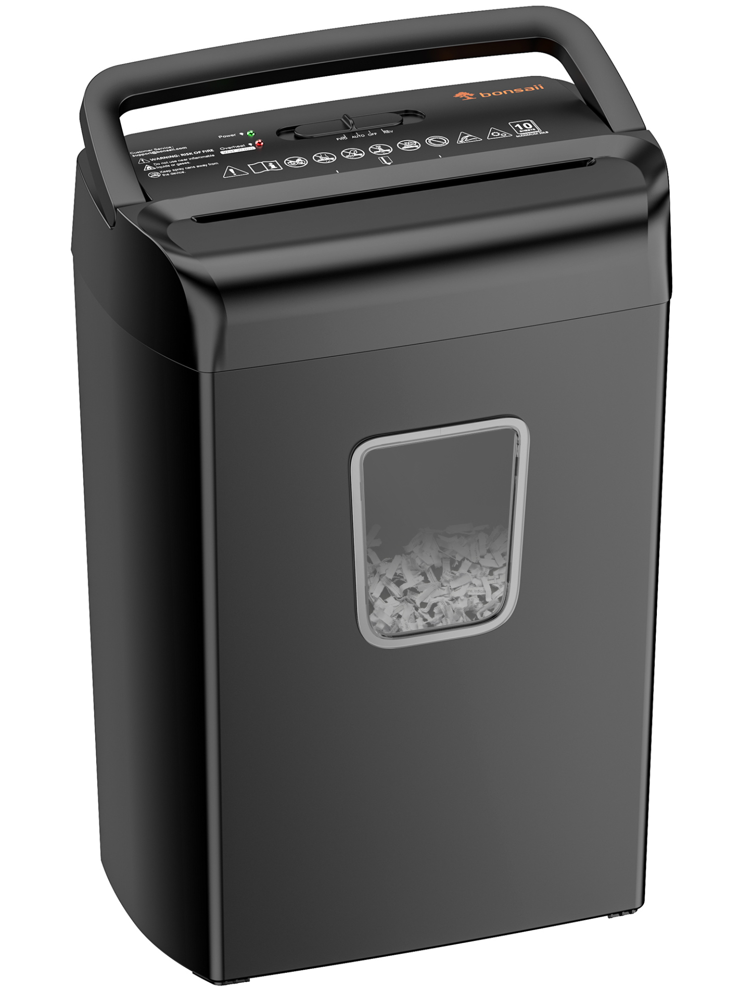 Pen + Gear 10 Sheet CrossCut Shredder, 4Gallon Collection Bin, Black