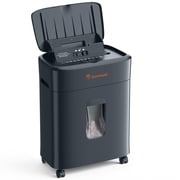 Bonsaii 100-Sheet Auto Feed Micro-Cut Paper Shredder, P-4 High Security Heavy Duty Shredder with 4.2-Gallon Pull-Out Bin,Black