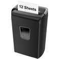 thumbnail image 1 of Bonsaii 12-Sheet Cross Cut Paper Shredder for Home Office Use, C279-B, 1 of 7