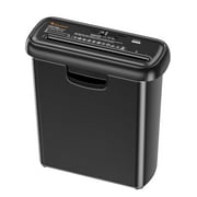 Bonsaii 6-Sheet Strip Cut Paper Shredder S123-A Light Duty Shredder with 2.4 gal Wastebasket