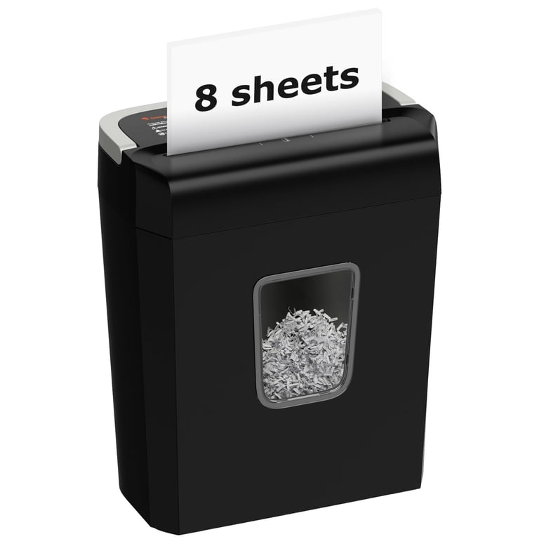 Bonsaii 8-Sheet Cross-Cut Paper Shredder, P-4 Security, Shreds