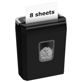 Bonsaii 8-Sheet Cross-Cut Paper Shredder, P-4 Security, Shreds