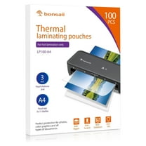 Bonsaii A4 Thermal Laminating Pouches 9" x 11.5", 3 Mil Thick, 100 Pack