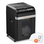 Bonsaii Commercial Grade 200-Sheet Auto Feed Micro-Cut Paper Shredder, 60-Minute/ 8 Gals Bin