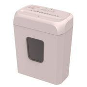 Bonsaii Confidential Shredder, Ideal for home offices, this high-security device shreds up to 6 sheets at once, handling documents, mail, staples, and credit cards, 3.4-gallon bin, Pink