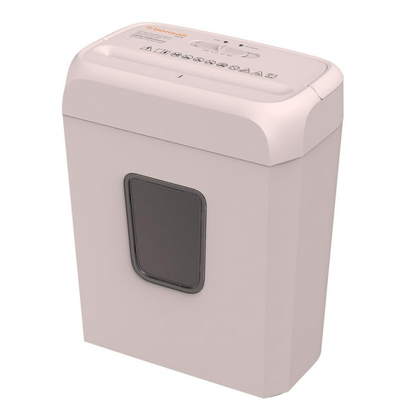 Bonsaii Confidential Shredder, Ideal for home offices, this high-security device shreds up to 6 sheets at once, handling documents, mail, staples, and credit cards, 3.4-gallon bin, Pink