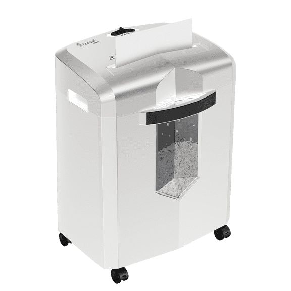 Bonsaii Micro-Cut Shredder, 12-Sheet Capacity, P-4 Security, Shreds CDs, Credit Cards, Mail, Staples, Clips; Features Jam-Proof System and 4.2-Gallon Pullout Bin, Perfect for Home Office, White/Gray