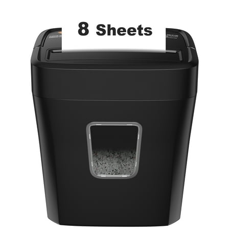 Bonsaii Overheat Protection Cross Cut Paper Shredder, Black