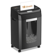 Bonsaii Paper Shredder C185-J 18-Sheet Cross Cut Office Shredder 60 Mins Heavy Duty Shredder for Home Office Use