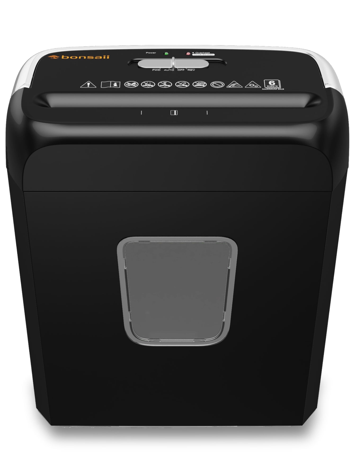 Bonsaii 6-Sheet Cross Cut Paper Shredder for Home Office Use