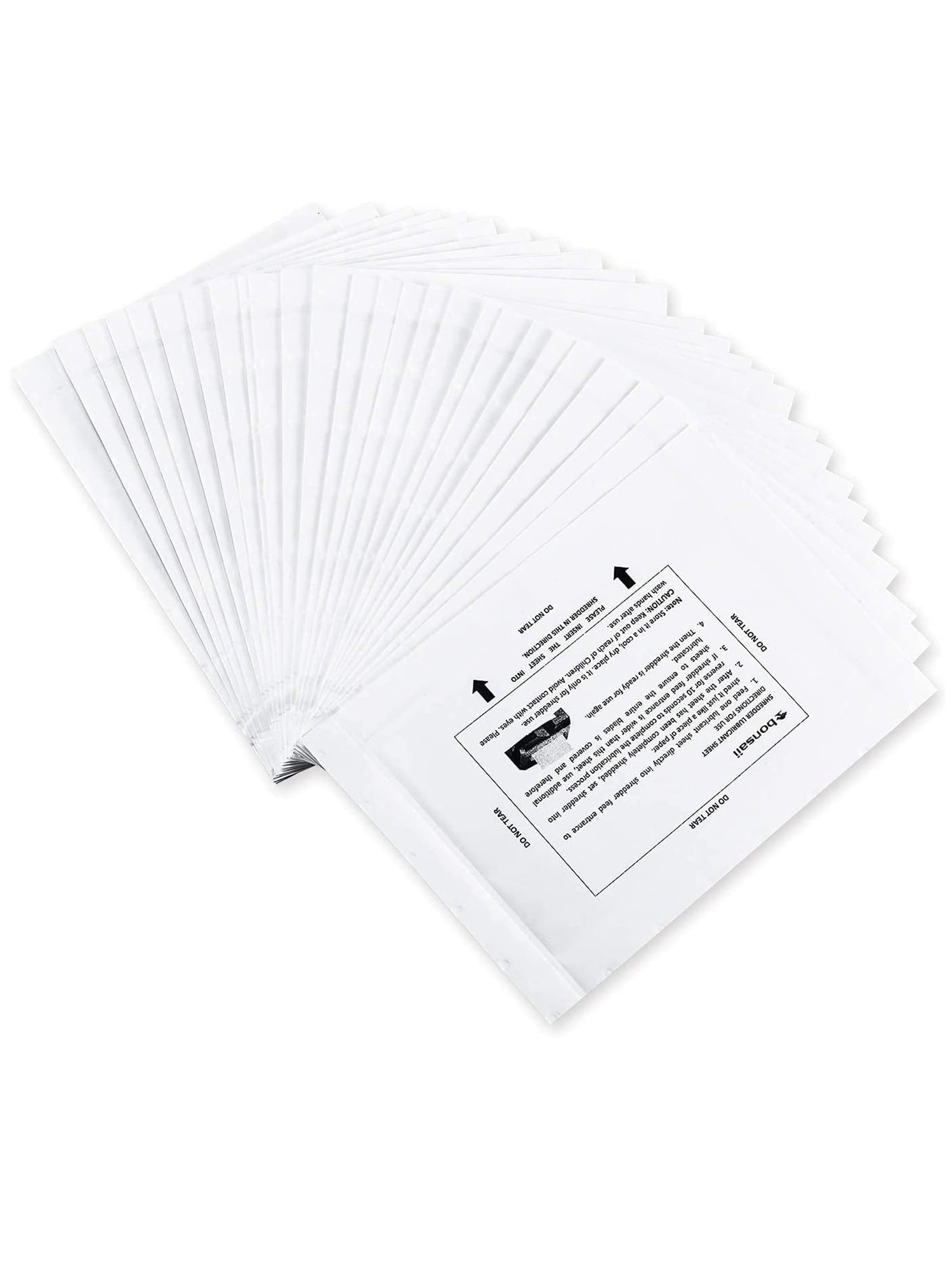 Bonsaii Paper Shredder Sharpening & Lubricant Sheets,24-Pack (8.7 x 7.9  inch/Piece)