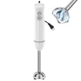 thumbnail image 1 of Bonsenkitchen 300W 2-Speed Immersion Hand Blender with Stainless Steel Blades for Soup, Smoothies, Purees and Baby Food, White, 1 of 8