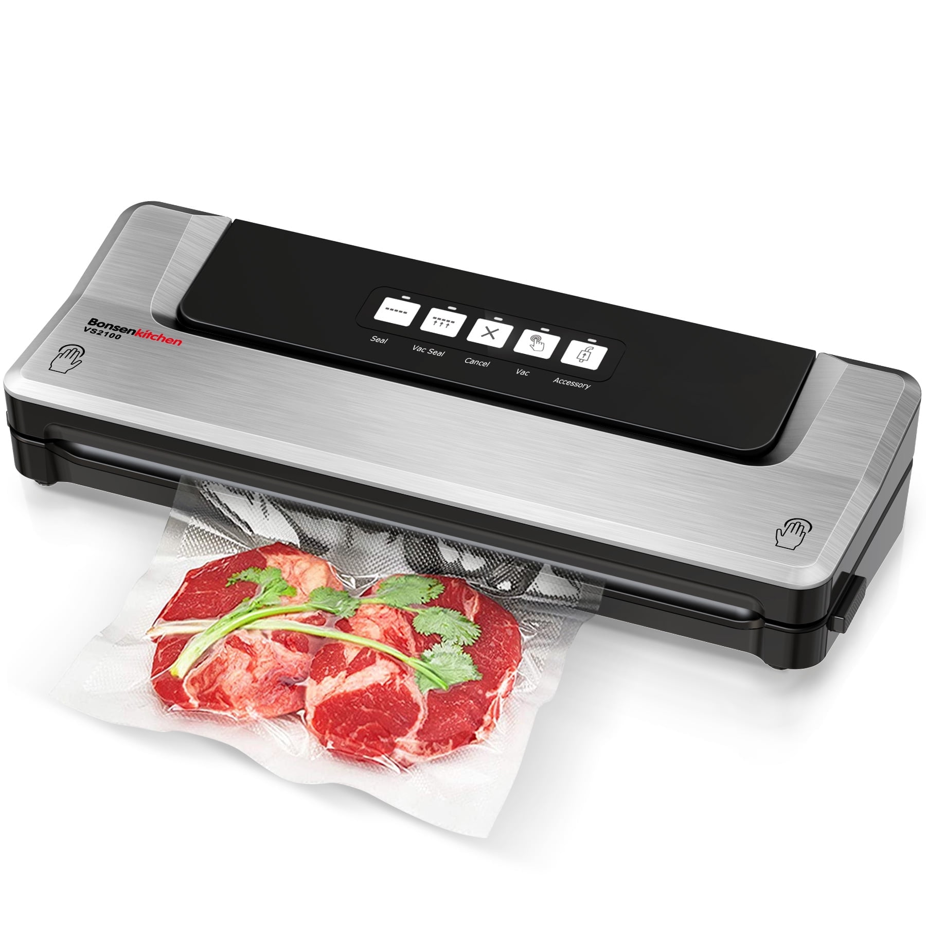 Bonsenkitchen Food Vacuum Sealer Machine with 5 bags, -60Kpa Vacuum Sealer Food Storage Saver - Walmart.com