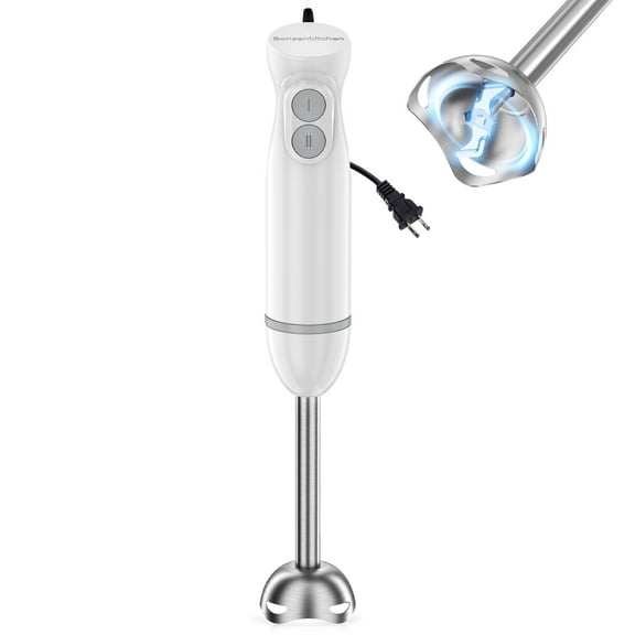 Bonsenkitchen Immersion Hand Blender, White