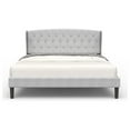 Bonsoir Queen Size Bed Frame Upholstered Traditional Low Profile