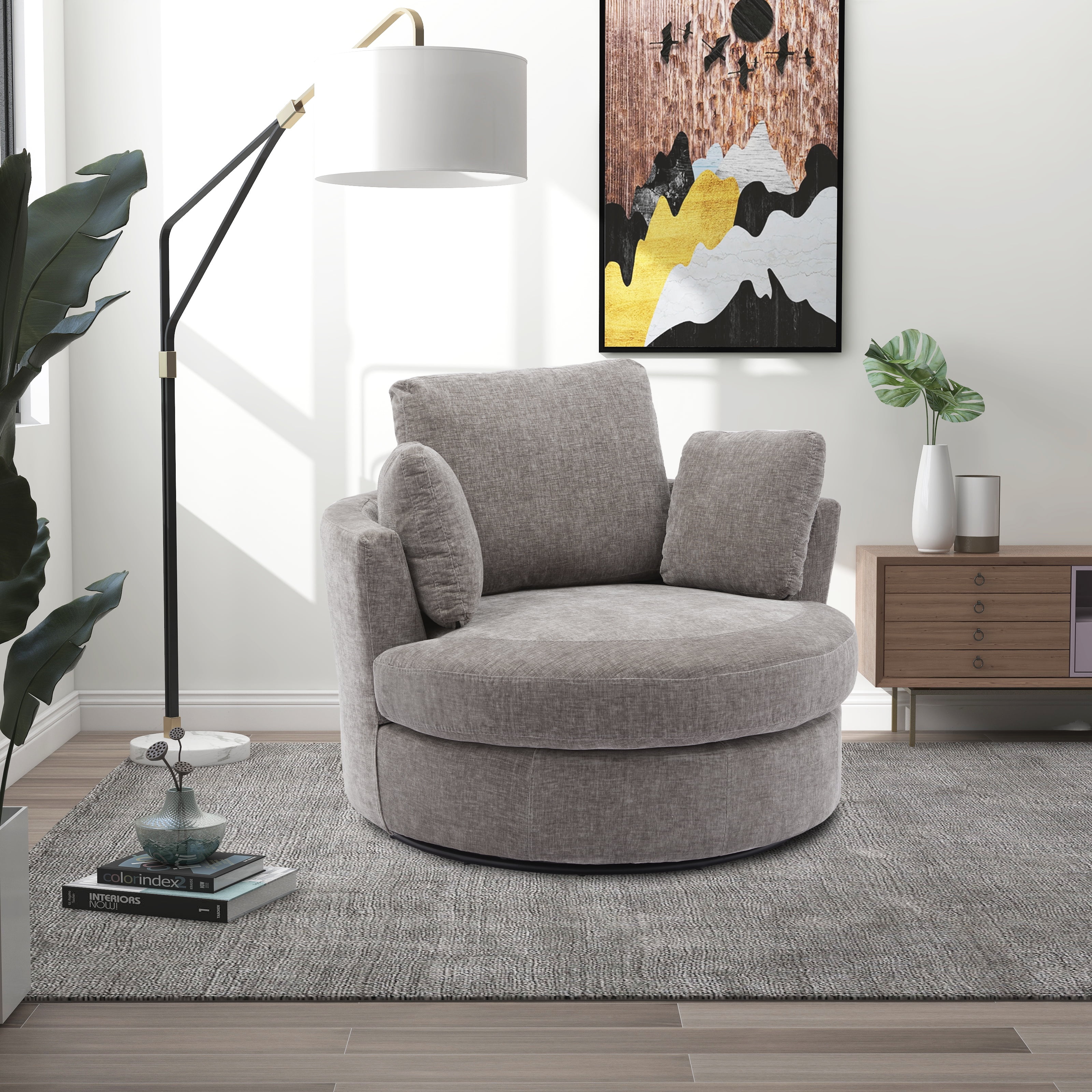 Thomasville fabric swivel shop chair item 1363094
