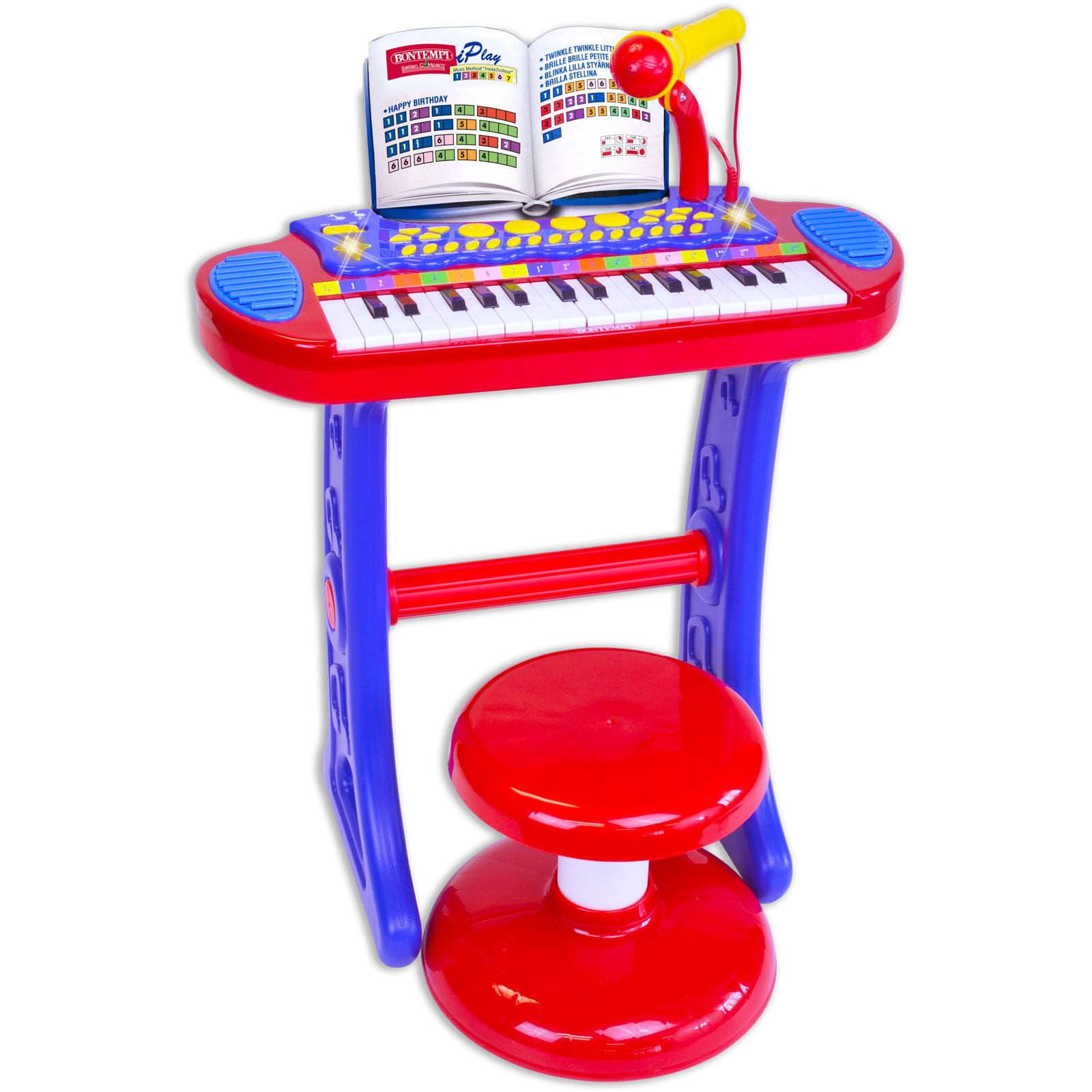 Bontempi Electronic Organ With Microphone - 31 Key Keyboard With Stool For Kids