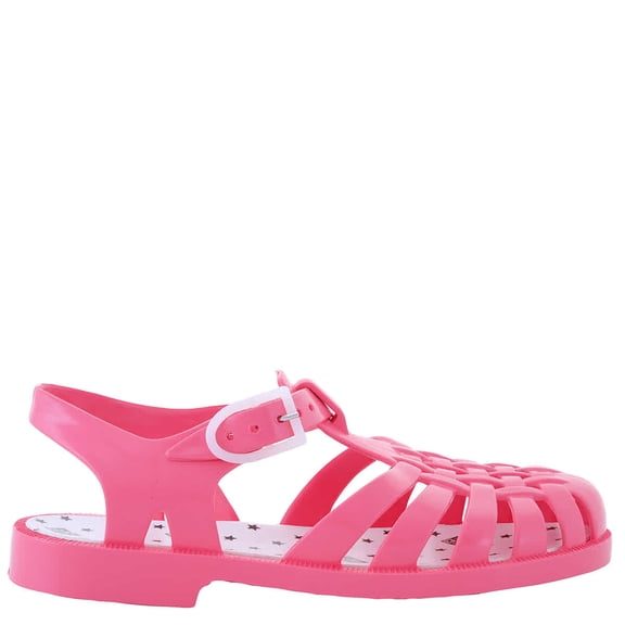 Bonton Girls Pink Loulou Jelly Sandals, Brand Size 29 (12 Kids)