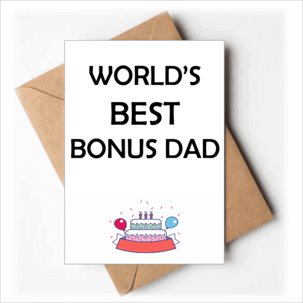Bonus Dad Father's Festival Quote Happy Birthday Greeting Cards Envelopes Blank