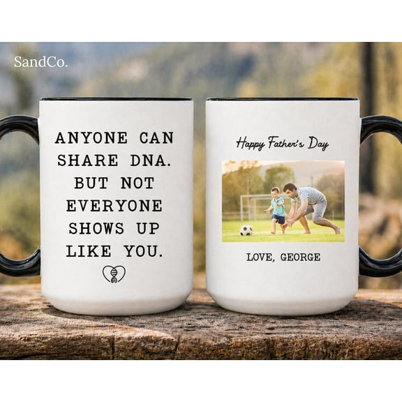 Bonus Dad Gift Fathers Day Mug Gift For Stepdad From Son Custom Photo Cup SCDZFD7MG23