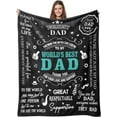 thumbnail image 1 of Bonus Dad Gifts Ideas, Step Dad Gifts from Daughter Son, Birthday Gifts for Bonus Dad, Bonus Dad Gifts for Fathers Day Christmas, Bonus Dad Blanket Gifts 60"X50", 1 of 5