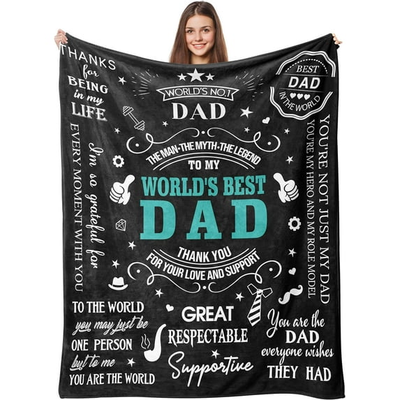 Bonus Dad Gifts Ideas, Step Dad Gifts from Daughter Son, Birthday Gifts for Bonus Dad, Bonus Dad Gifts for Fathers Day Christmas, Bonus Dad Blanket Gifts 60"X50"