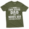 thumbnail image 1 of Bonus Dad Men'S Father'S Day Step Dad Tee Shirt Gift Birthday Christmas Gift Ideas Man'S Bonusdad Tee Shirt (X-Large Military Green), 1 of 6