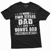 SILVER LAKE T-SHIRTS Bonus Dad Men'S Father'S Day Step Dad Tee Shirt Gift Birthday Christmas Gift Ideas Man'S Bonusdad Tee Shirt