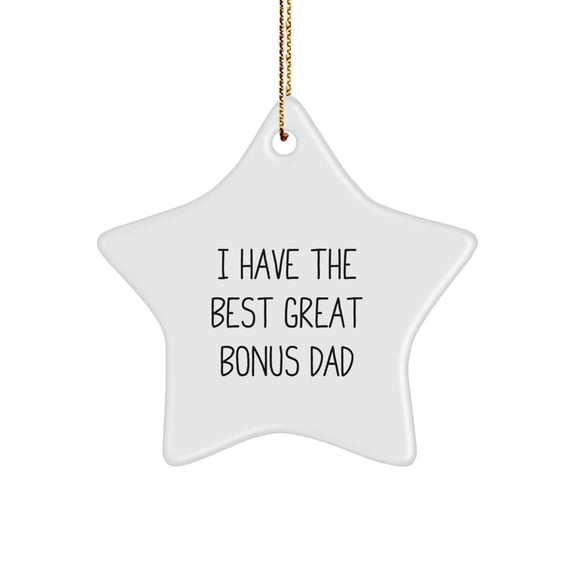 Bonus Dad Star Ornament Christmas Surprise Gift Idea for a Husband
