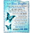 thumbnail image 1 of Bonus Daughter Gifts Blanket from Bonus Mom Dad, Gift for Bonus Daughter for Birthday Christmas Graduation Day, Step Daughter Gifts from Stepparents Throw Blankets 60"x80", 1 of 6