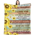 thumbnail image 1 of Bonus Daughter Gifts Blankets, Step Daughter Gifts from Bonus Mom Dad, Stepdaughter Gifts Mothers Day, Graduation Gifts for Her, to My Bonus Daughter Gifts Idea Christmas 50"x60", 1 of 6
