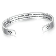 SAM & LORI Bonus Daughter Gifts Step Daughter Gifts from Stepmom Bracelets Cuff Women Daughter Gift from Mom In Law