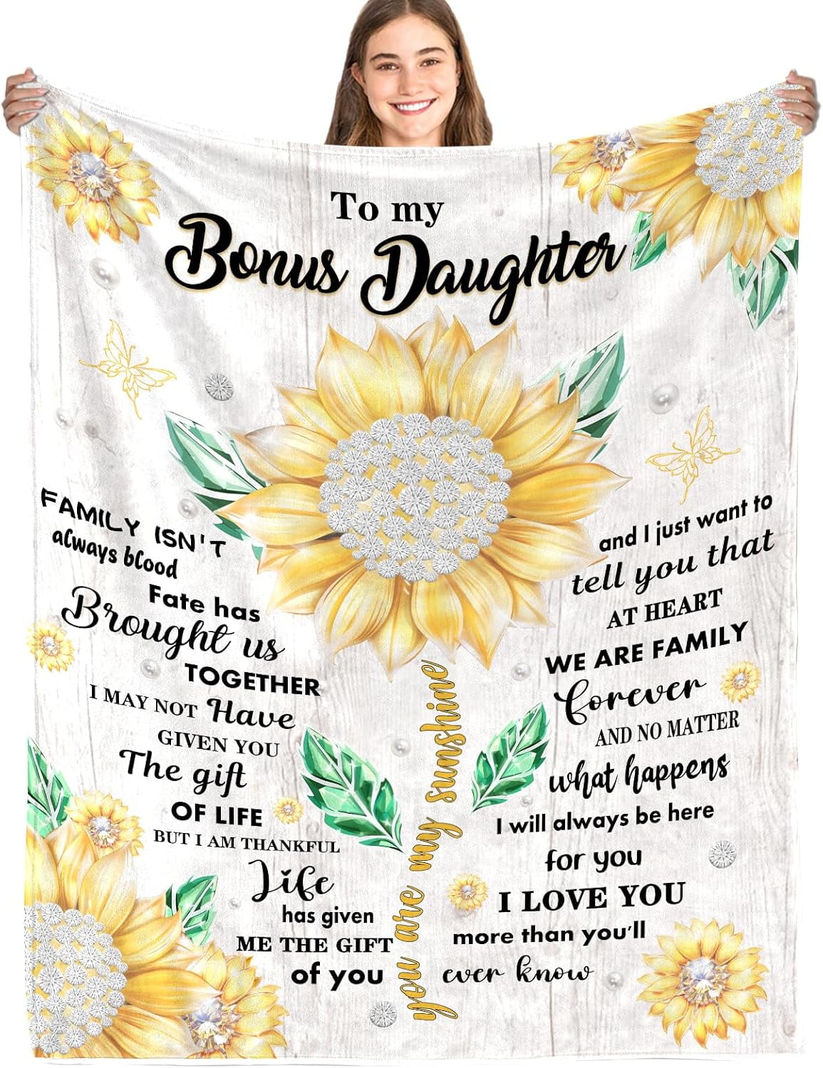 Bonus Daughter Gifts Blankets, Step Daughter Gifts From Bonus Mom Dad Stepdaughter Gifts Mothers Day Graduation Gifts Her Bonus Daughter Gifts Idea Christm - View #6