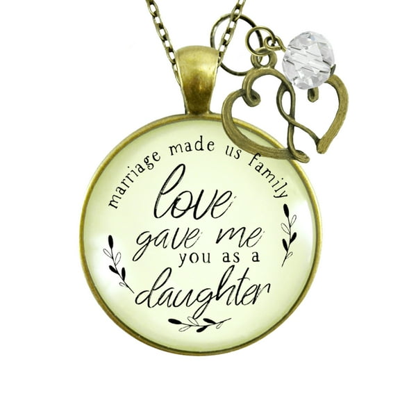 Bonus Daughter in Law Gutsy Goodness Bronze Metal Necklace Marriage Adult Female Jewelry