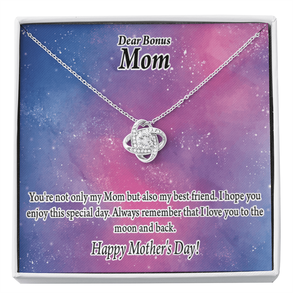 Bonus Mom Bestfriend Happy Mother's Day Love Knot Message Card From Son Daughter Gift Anniversary Birthday Graduation Mothers Day