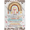 thumbnail image 1 of Bonus Mom Blanket 60"x50", Gifts for Bonus Mom From Stepdaughter Stepson, Best Bonus Mom Ever Gift for Christmas Mothers Day, Step Mom Throw Blanket, Birthday Bonus Mom Gifts from Daughter Son, 1 of 6