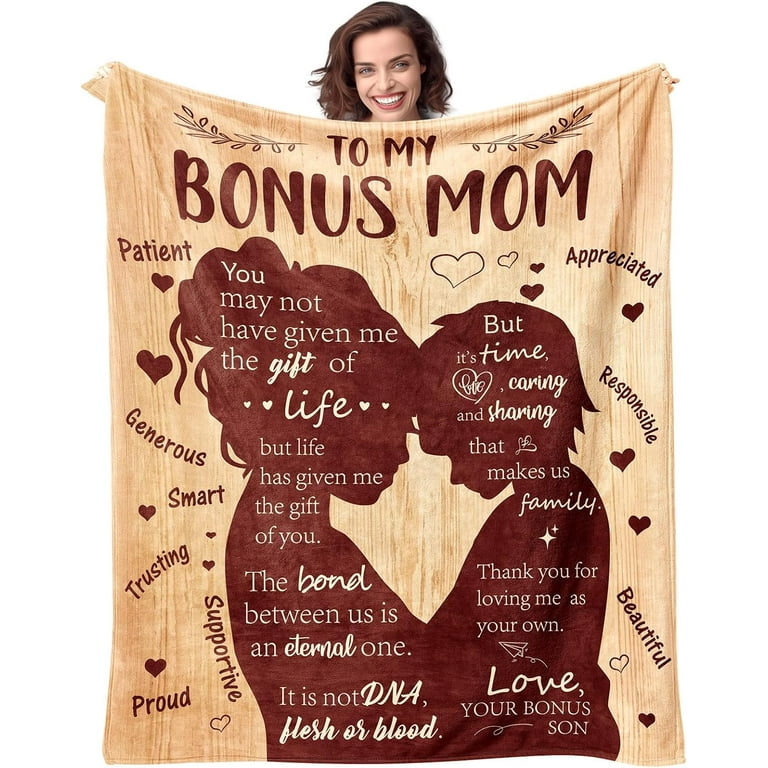 Bonus Mom Blanket for Bonus Mom from Son 50