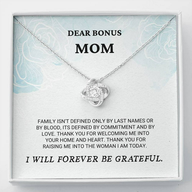 The Love Knot Necklace Bonus Mom Gift, Stepmom, Second Mom